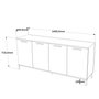 Hanah Home Rl4-Aa Consola Pino Atlántico y Antracita, 160x71.8x40 cm